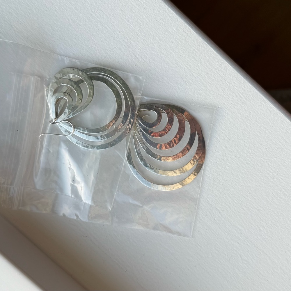 Sterling Silver Spiral Hoop Earrings